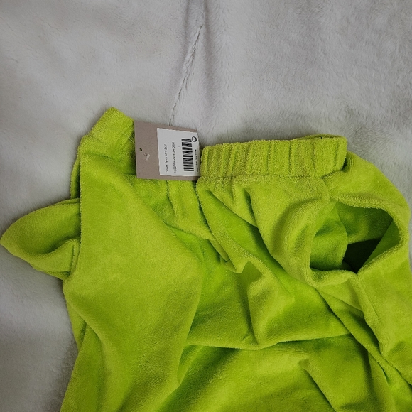For Days Cabana Terry Mini Skirt in Neon Green - Picture 6 of 6